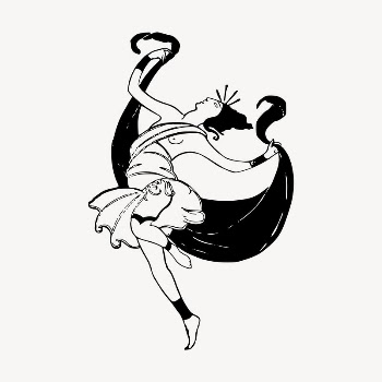 Dancing woman drawing, vintage illustration | Free Vector - rawpixel