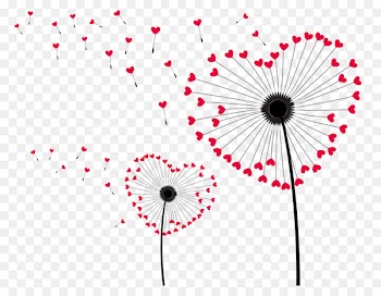 Dandelion Cartoon Illustration - Love dandelion 