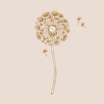 Dandelion flower tattoo art, blue | Free PSD Illustration - rawpixel