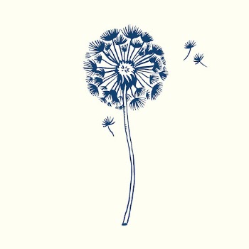 Dandelion flower tattoo art, blue | Free Vector Illustration - rawpixel