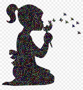 Dandelion Girl - Silhouette Girl