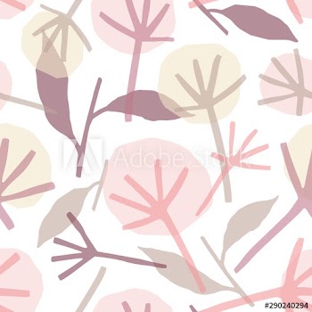 Dandelion wild flowers hand drawn vector seamless pattern