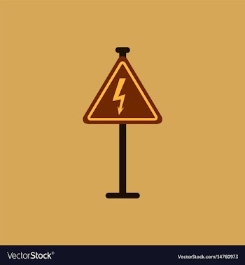 Danger high voltage road sign vector image