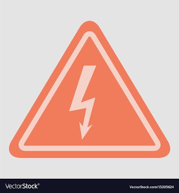 Danger high voltage road sign vector image