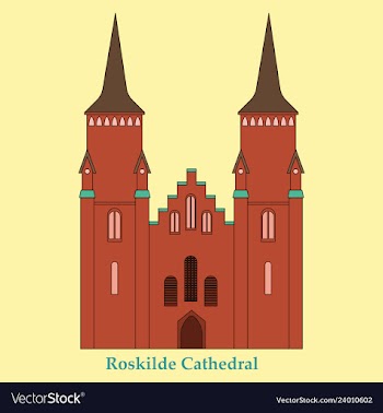Danish travel landmark of historic and religious vector image
