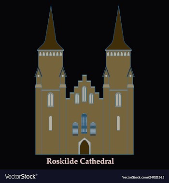 Danish travel landmark of historic and religious vector image