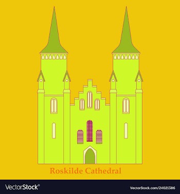 Danish travel landmark of historic and religious vector image
