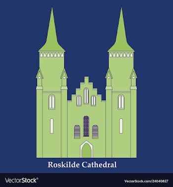 Danish travel landmark of historic and religious vector image