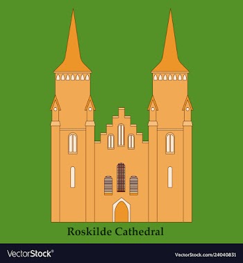 Danish travel landmark of historic and religious vector image