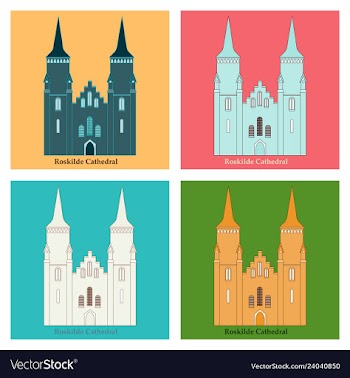 Danish travel landmark of historic and religious vector image
