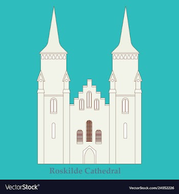Danish travel landmark of historic and religious vector image