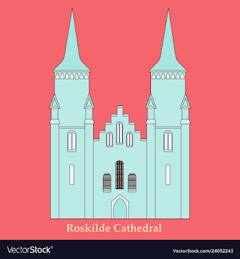 Danish travel landmark of historic and religious vector image