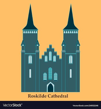 Danish travel landmark of historic and religious vector image