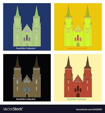 Danish travel landmark of historic and religious vector image