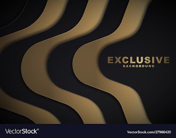 Dark abstract background with luxurious gold color vector image