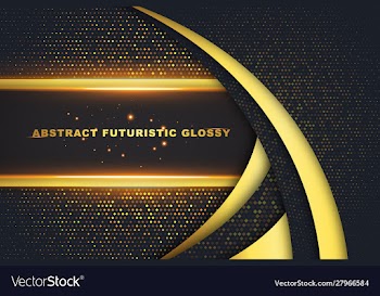 Dark abstract background with luxurious gold color vector image