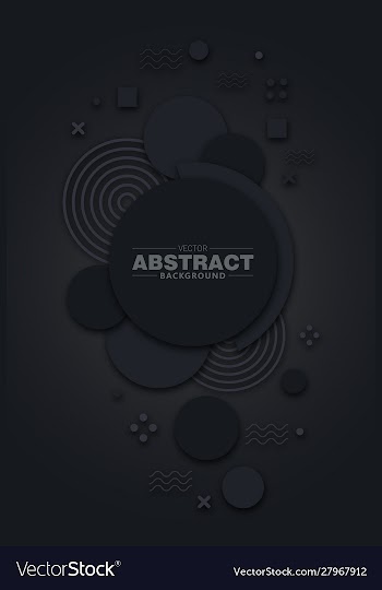 Dark abstract circle background vector image