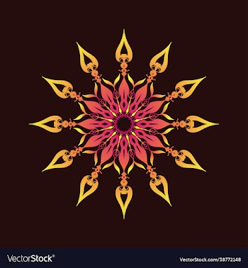 dark background mandala ornament