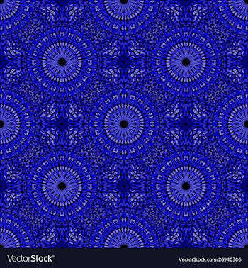 Dark blue bohemian geometrical mandala ornament vector image