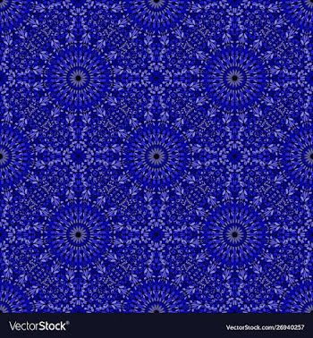 Dark blue floral pattern background - abstract vector image
