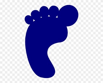 Dark Blue Footprint Clip Art - Dark Blue Baby Footprints