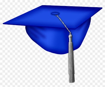 Dark Blue Graduation Cap Kiss - Blue Graduation Cap Png