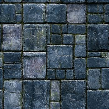 Dark Blue-Gray Ancient Crypt Stone Floor Texture