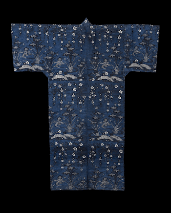 Dark blue-ground Ryūkyūan robe (ryūso) | Free Photo - rawpixel