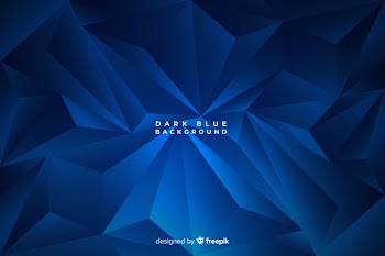 Dark blue polygonal background Free Vector