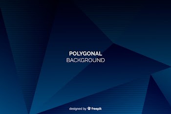 Dark blue polygonal background Free Vector