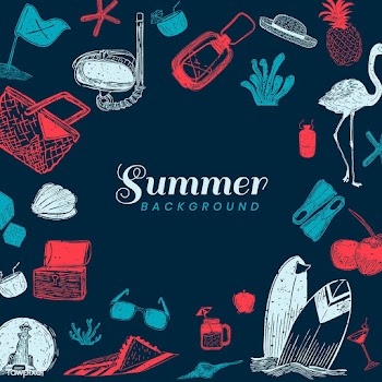 Dark blue summer background | Free stock vector - 580254