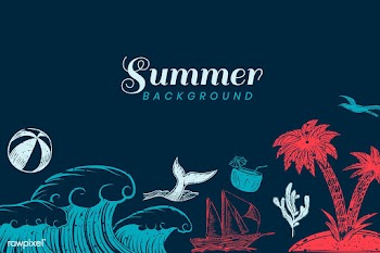 Dark blue summer background | Free stock vector - 580261