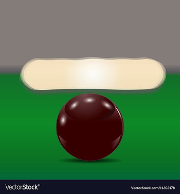 Dark brown ball on a billiard table The cue ball vector image