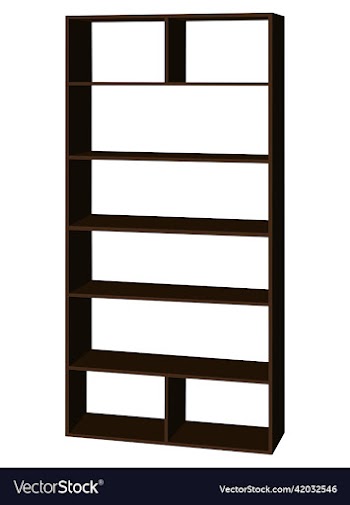 dark brown bookshelf