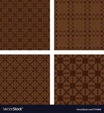 Dark brown seamless pattern background set vector image
