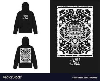 dark cat and chill hoodie mockup