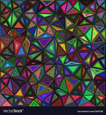 Dark colored triangle mosaic background design vector image