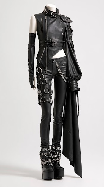 Dark Cyberpunk Mannequin Ensemble