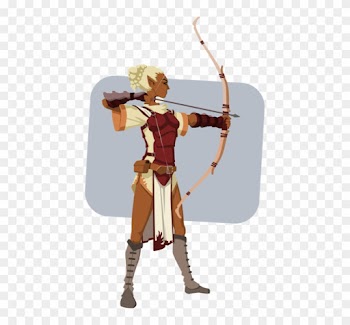 Dark Elf Clipart - Dark Skin Elf Girl