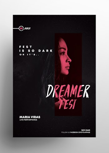 Dark Fest – Free PSD Flyer Template