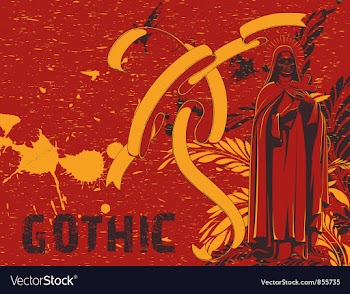Dark gothic background vector image