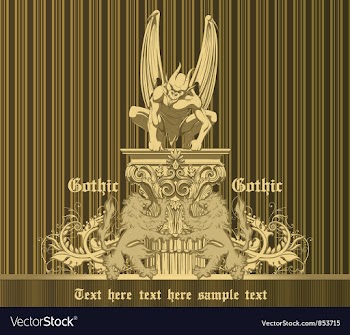 Dark gothic emblem vector image