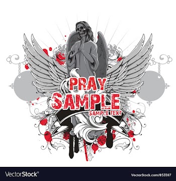 Dark gothic t-shirt design vector image