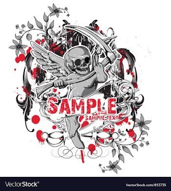 Dark gothic t-shirt design vector image