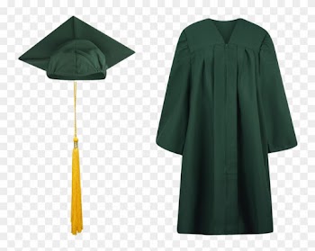 Dark Green - Graduation Cap &amp; Gown
