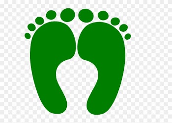 Dark Green Happy Feet Clip Art At Clker - Baby Feets