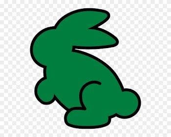 Dark - Green Rabbit Clipart