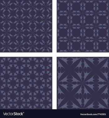 Dark grey seamless pattern background set vector image