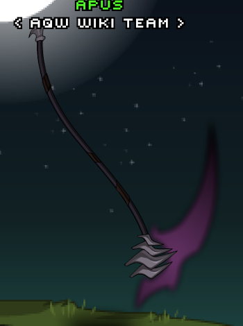 Dark Metal Back Scythe - AQW
