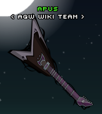 Dark Metal Necromancer Back Guitar - AQW